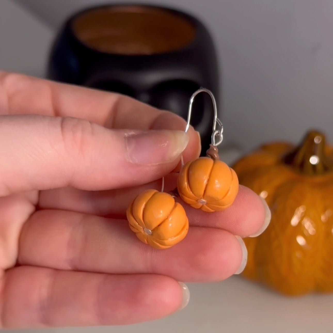 pumpkin earrings