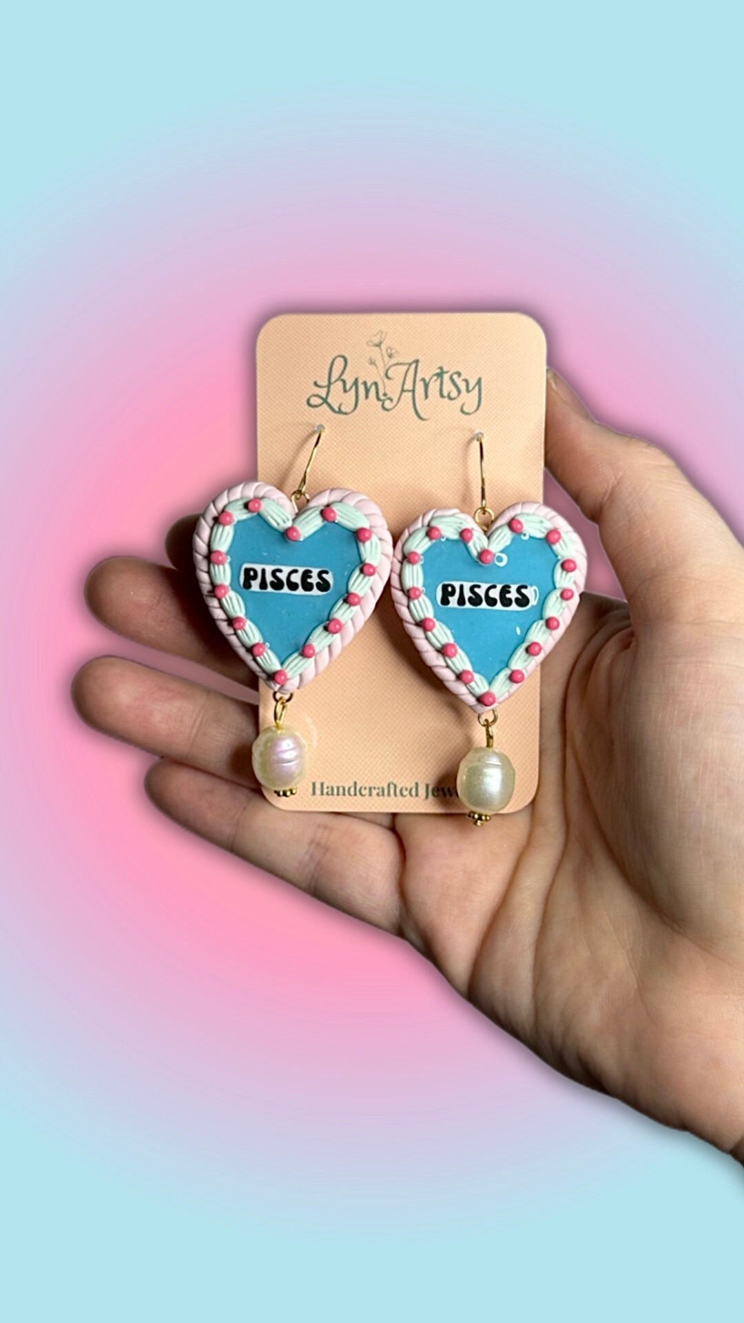 Pisces cake earrings