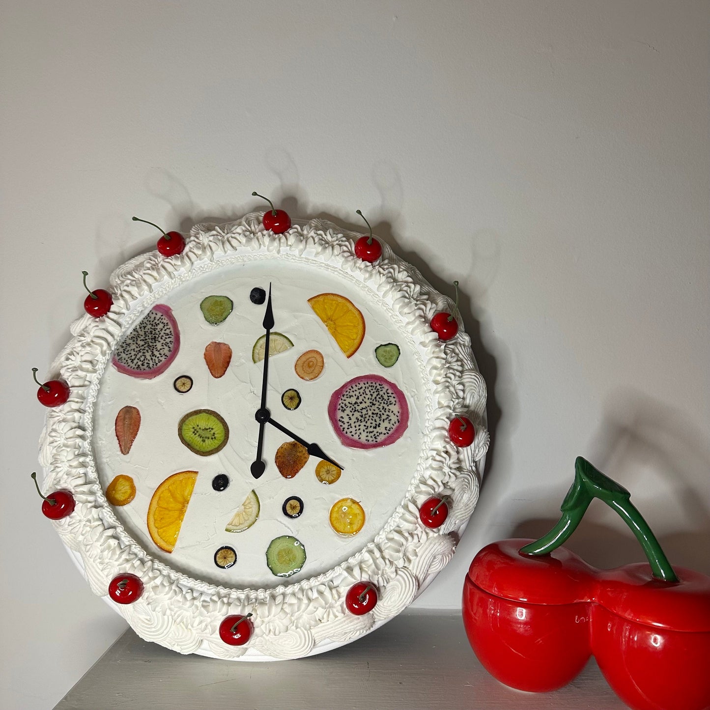 fruit cake clock